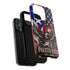 Puerto Rico Eagle Tough Magnetic Phone Case — Patriotic USA & PR Flag Design