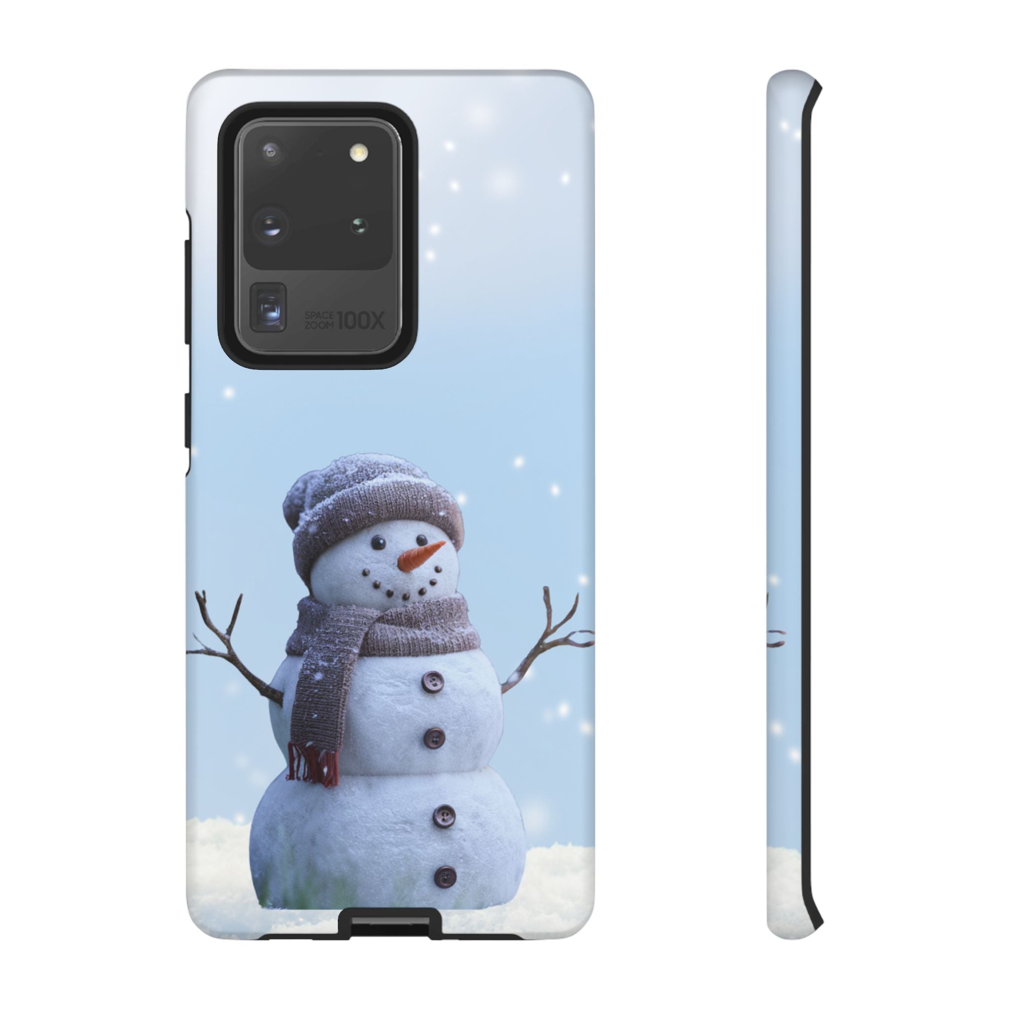 Winter Snowman Phone Case  Fits Samsuns s10-25 & Google Pixel