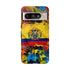 Phone Case, Ecuadorian Flag Paint Splash Design For Samsung And Google Pixel