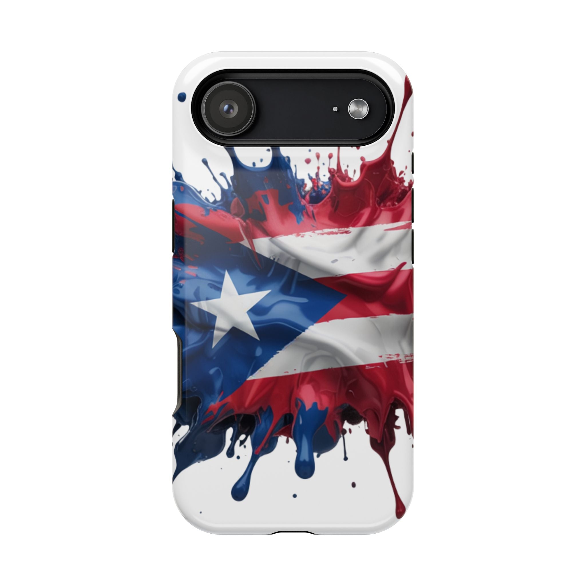 Puerto Rican Flag Paint Splash Design 17-13 - Magnetic Compatible