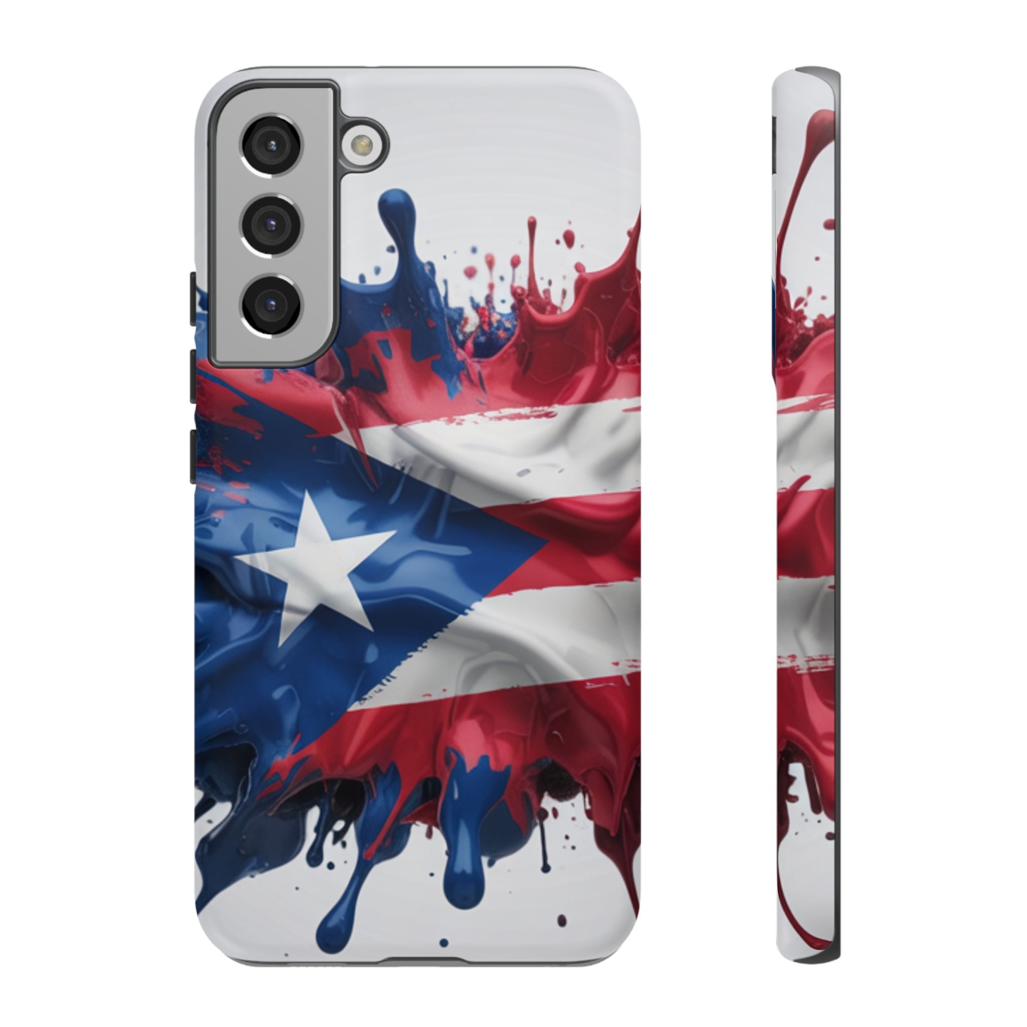 Phone Case For Samsung- Paint Splash Puerto Rican Flag