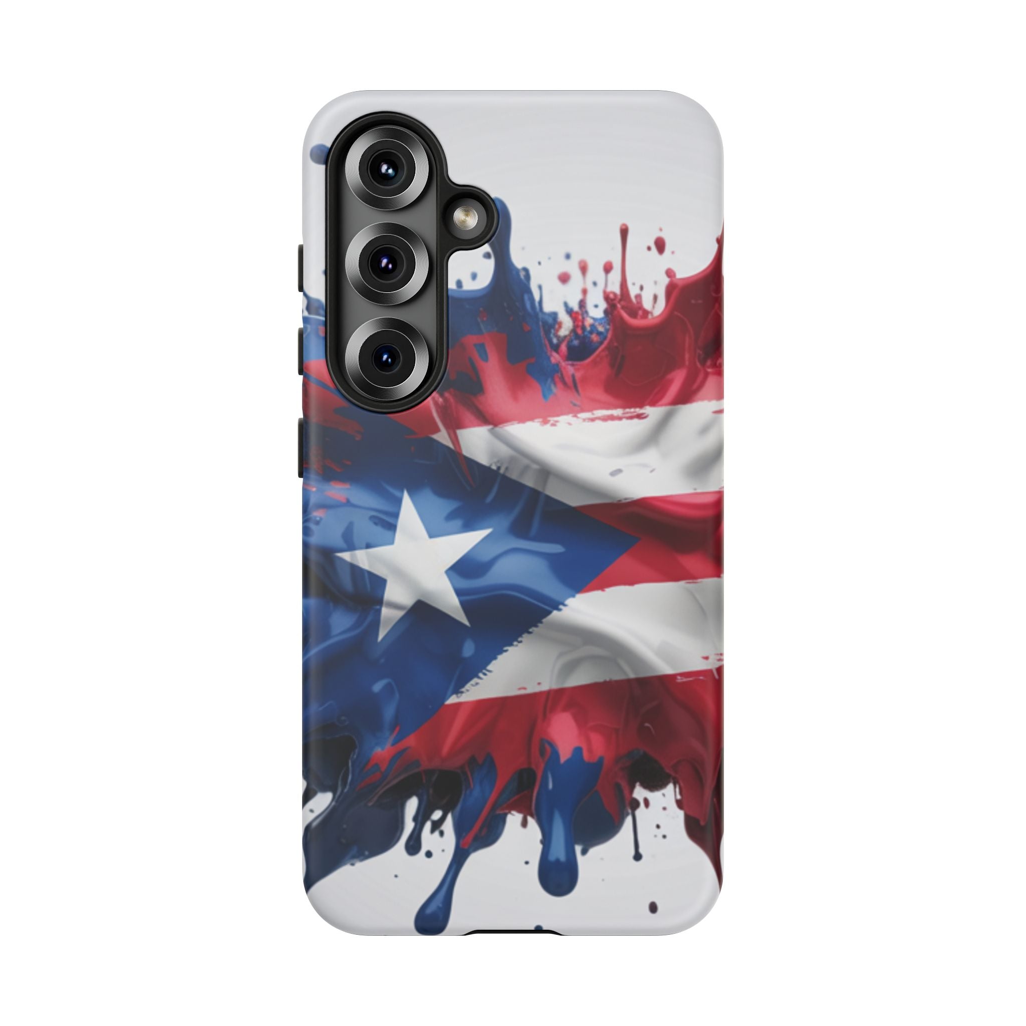 Phone Case For Samsung- Paint Splash Puerto Rican Flag