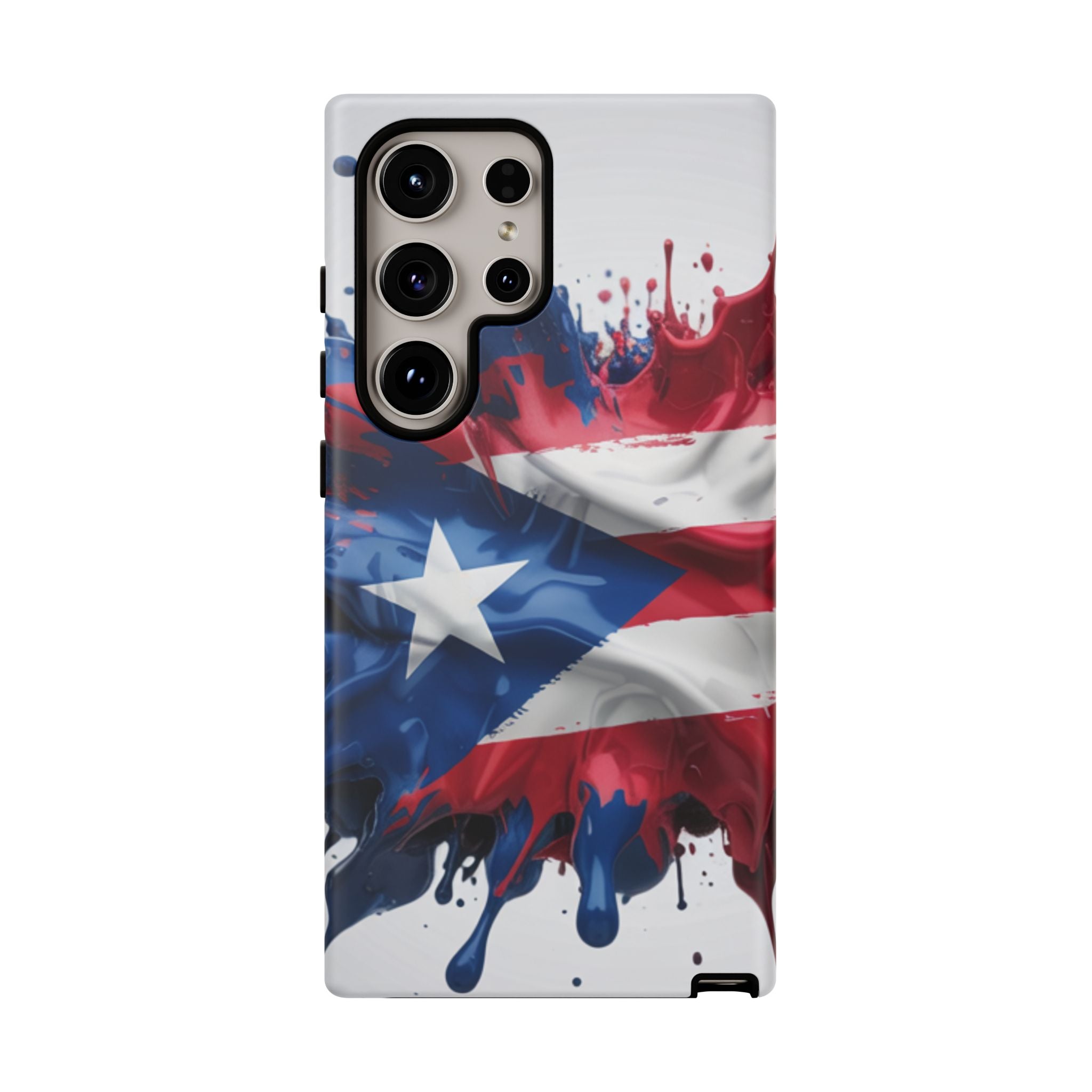 Phone Case For Samsung- Paint Splash Puerto Rican Flag