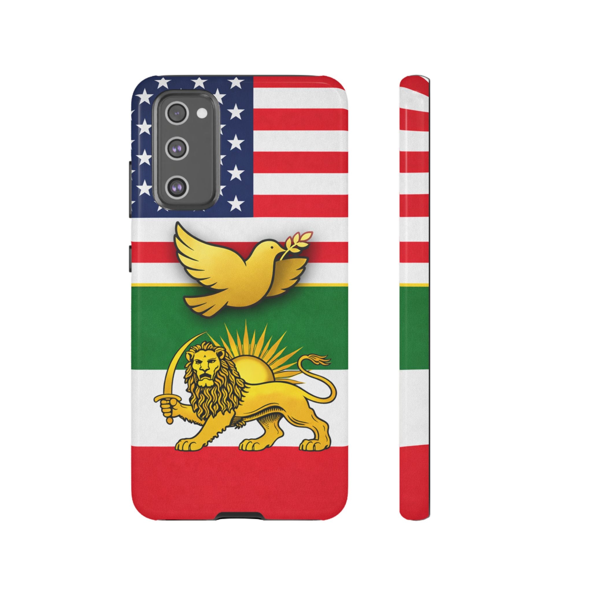 Iranian Lion & Dove Flag Phone Case — Persian Pride Patriotic Protective Case