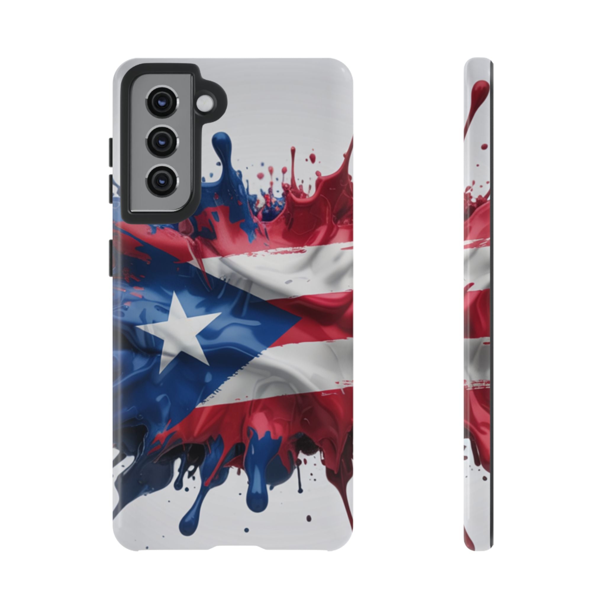 Phone Case For Samsung- Paint Splash Puerto Rican Flag