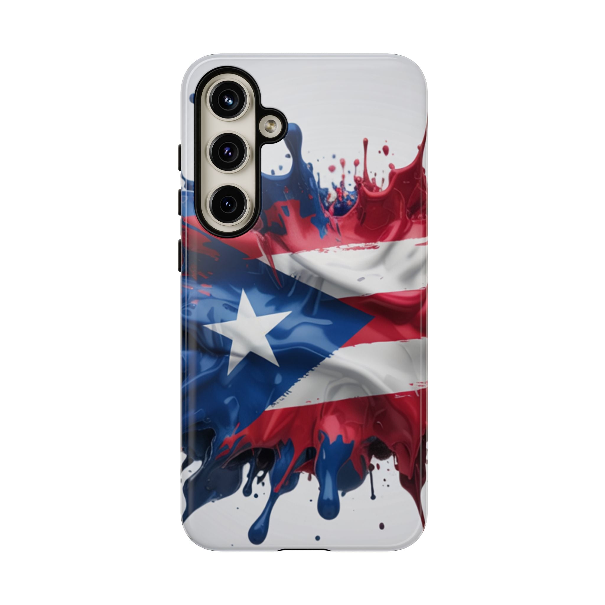 Phone Case For Samsung- Paint Splash Puerto Rican Flag