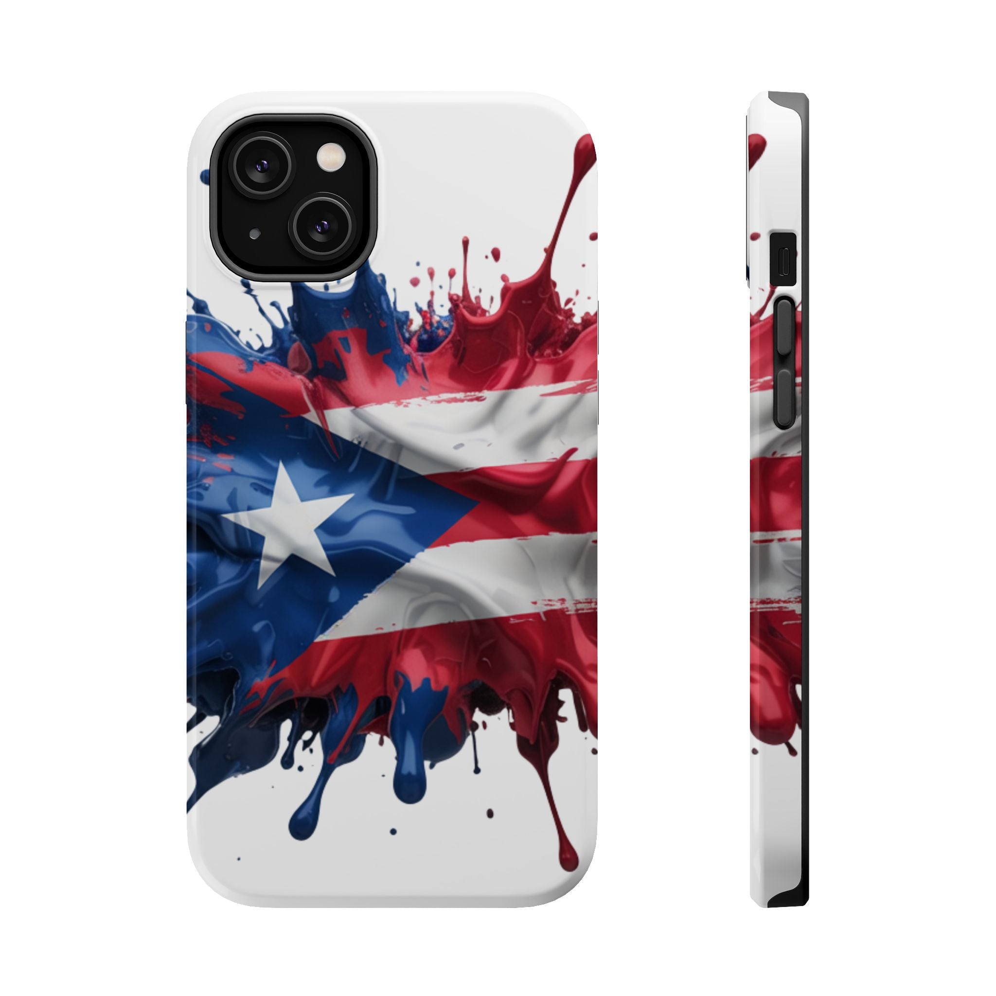 Puerto Rican Flag Paint Splash Design 17-13 - Magnetic Compatible