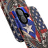 Puerto Rico Eagle Tough Magnetic Phone Case — Patriotic USA & PR Flag Design