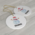 Personalized Snowman Holiday Ceramic Ornament