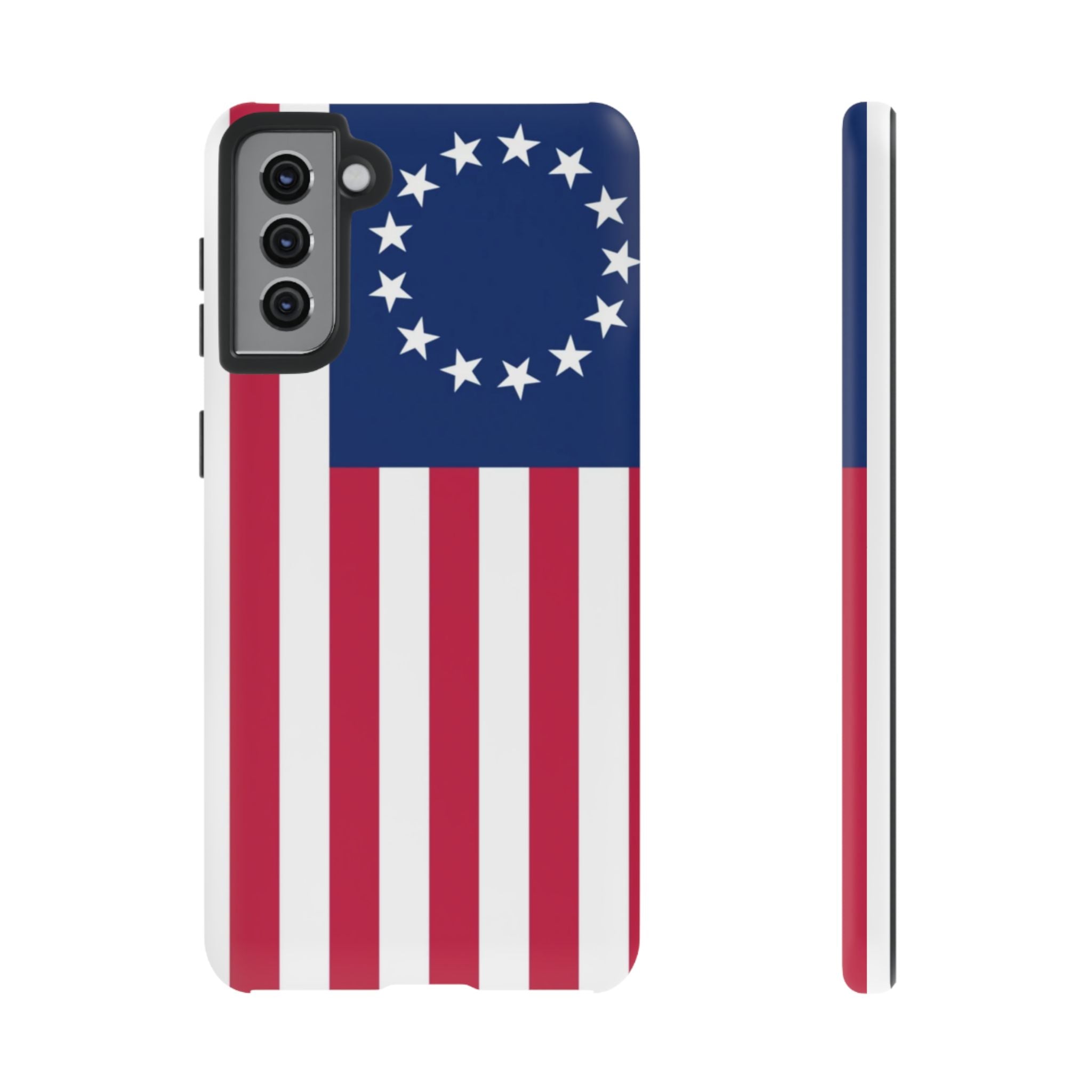 Betsy Ross Flag Tough Phone Case — Patriotic 13-Star American Protective Cover