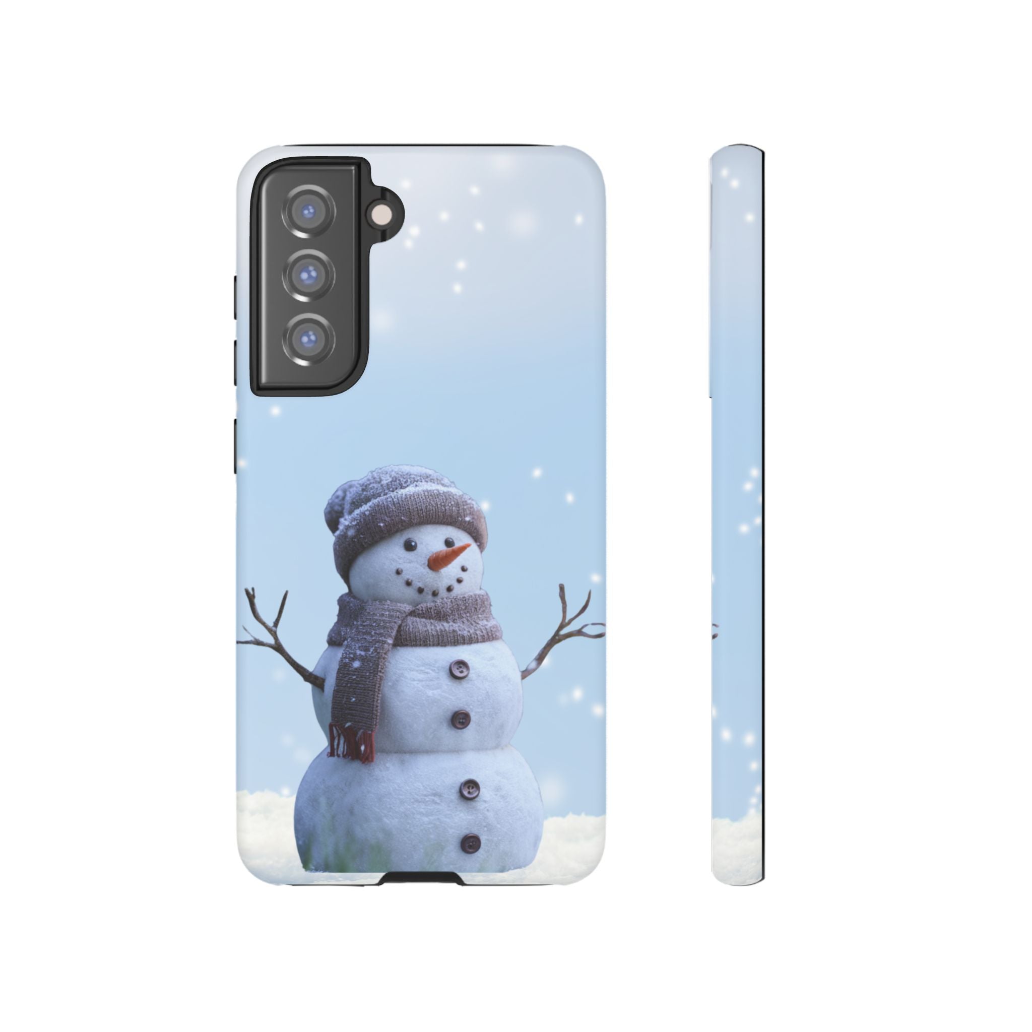 Winter Snowman Phone Case  Fits Samsuns s10-25 & Google Pixel