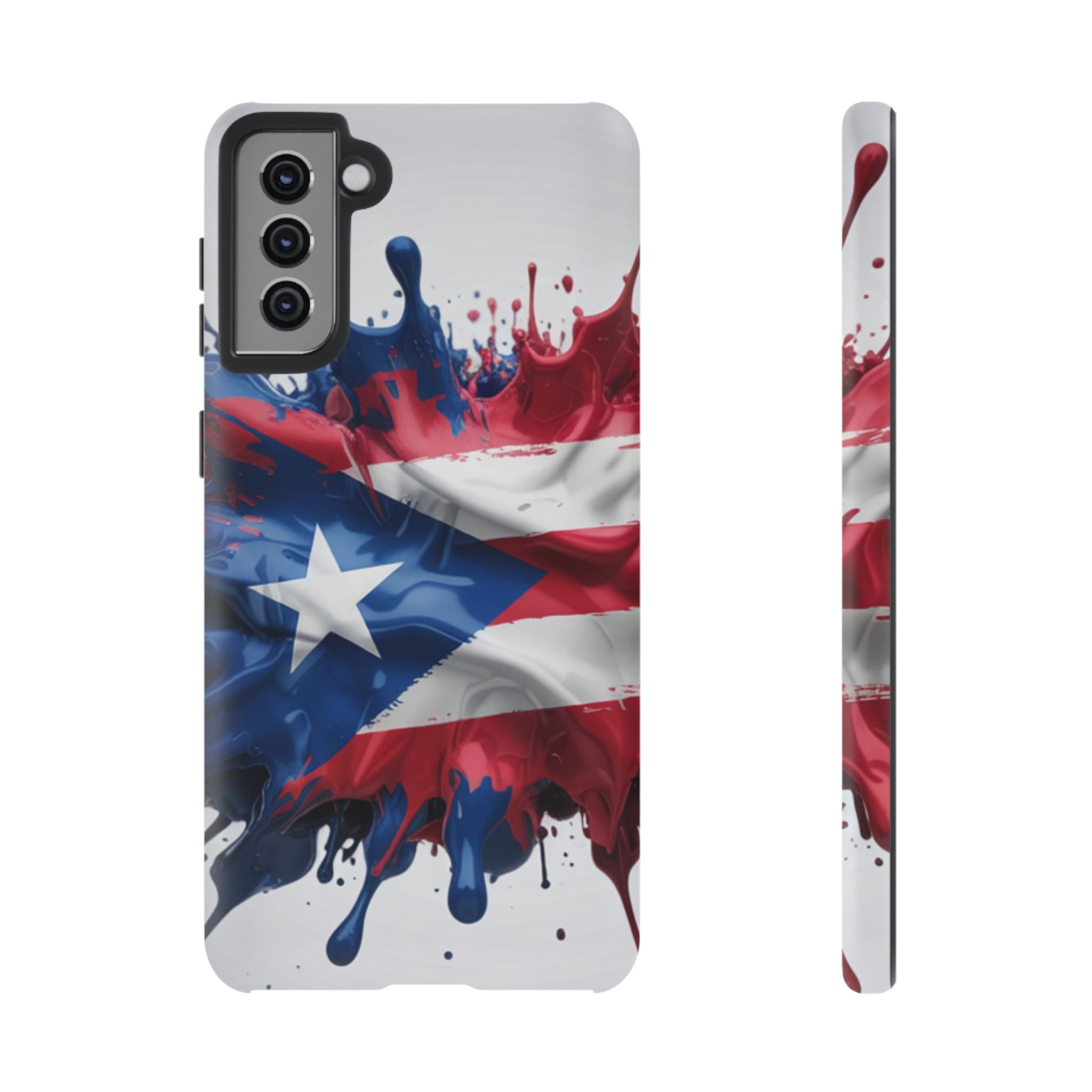 Phone Case For Samsung- Paint Splash Puerto Rican Flag