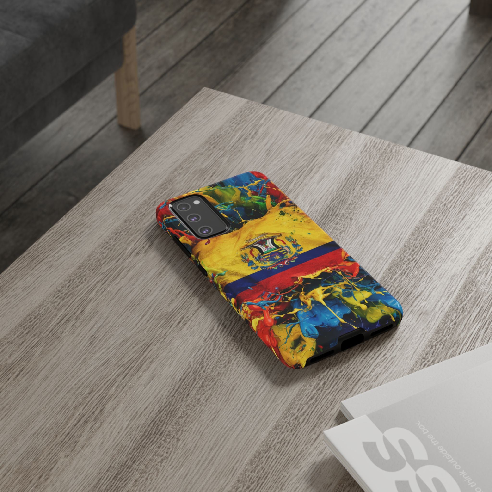 Phone Case, Ecuadorian Flag Paint Splash Design For Samsung And Google Pixel
