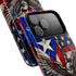 Puerto Rico Eagle Tough Magnetic Phone Case — Patriotic USA & PR Flag Design