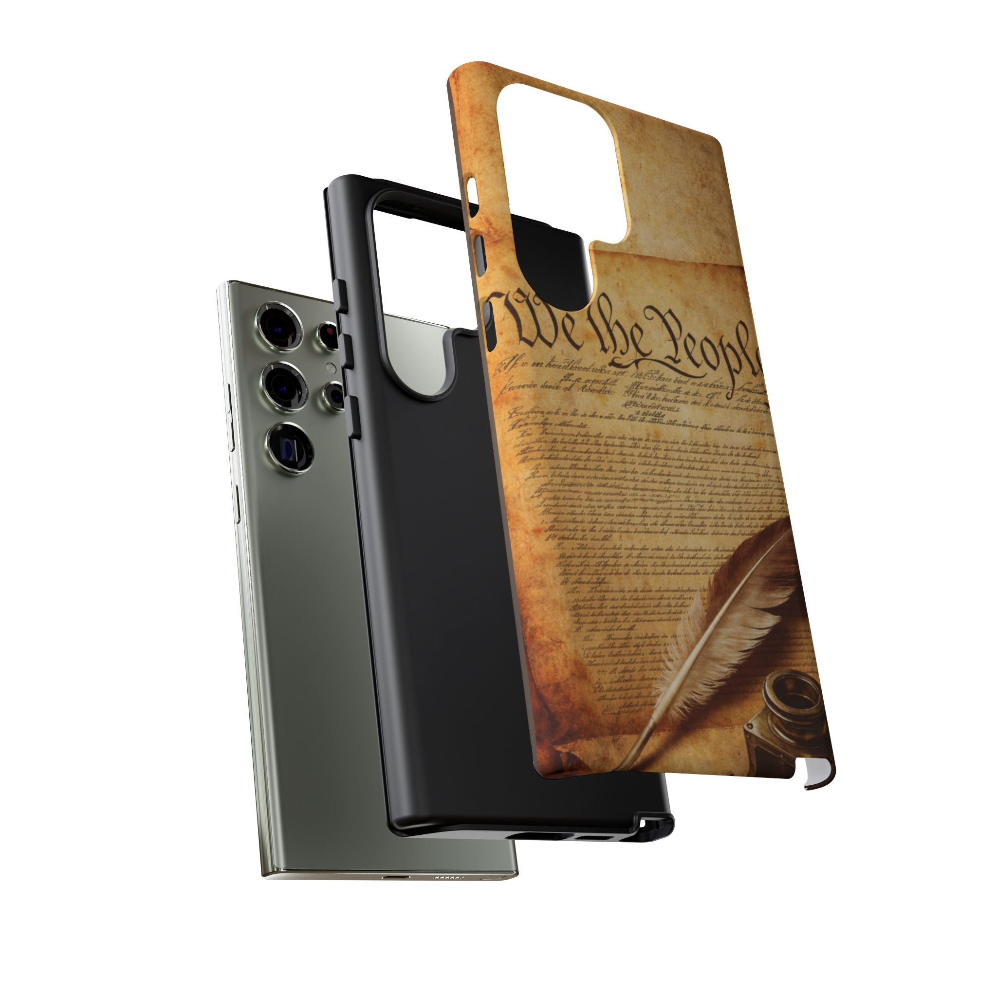 Phone Case — "We the People" Constitution Design with Quill & Ink (Patriotic)