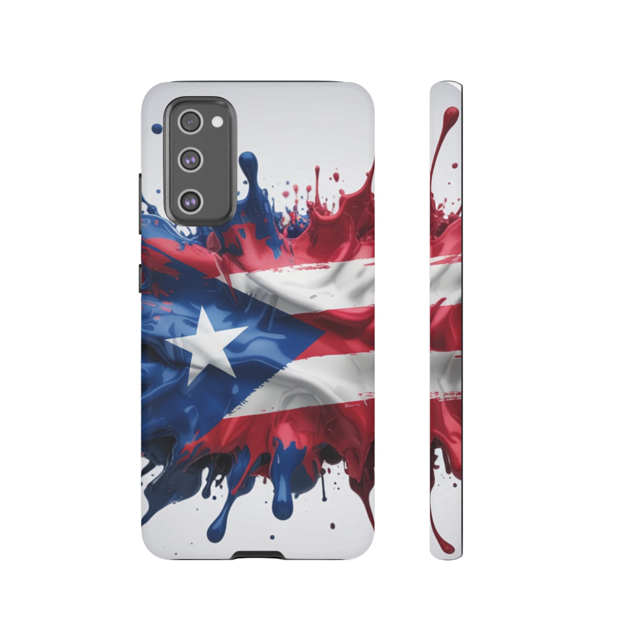 Phone Case For Samsung- Paint Splash Puerto Rican Flag
