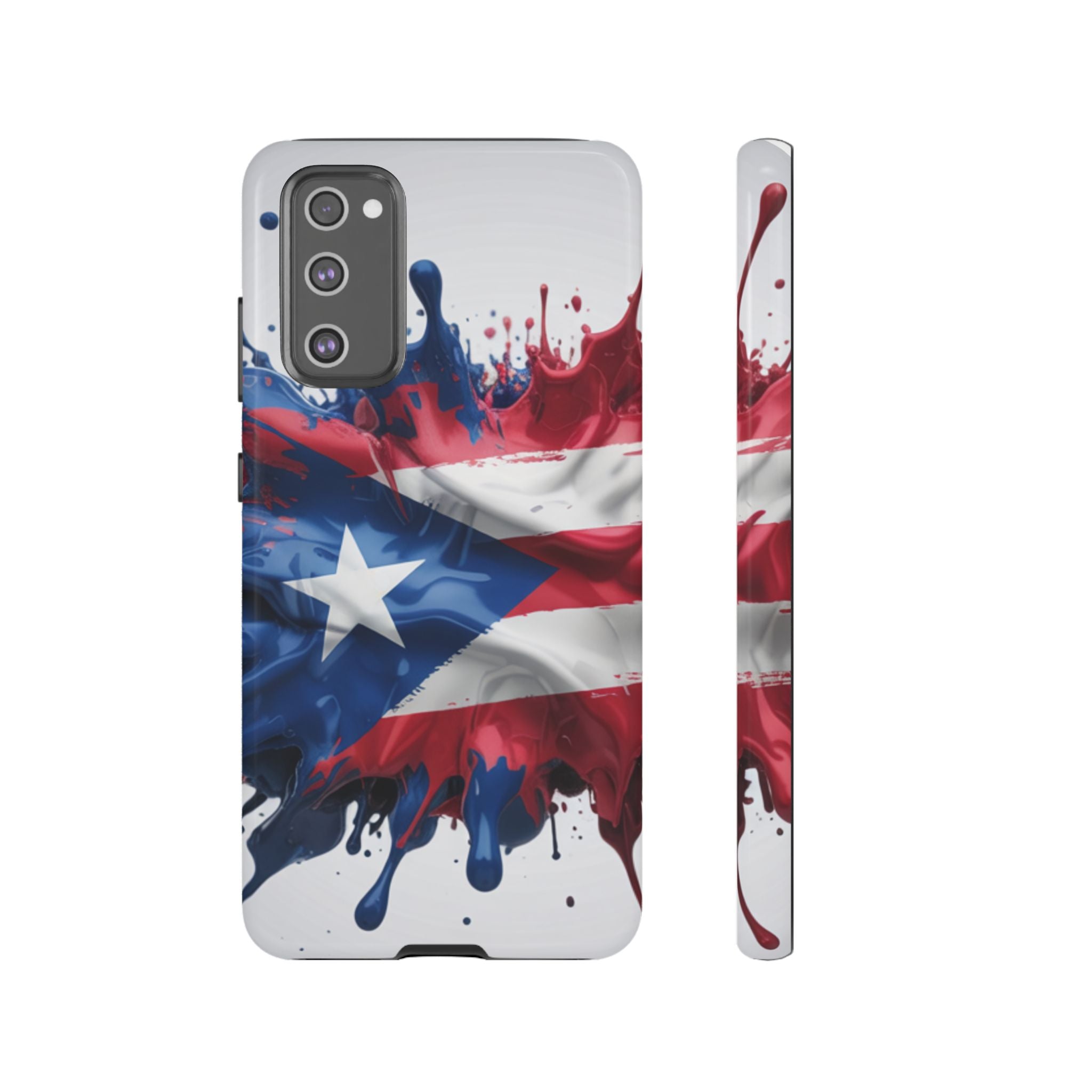 Phone Case For Samsung- Paint Splash Puerto Rican Flag