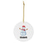 Personalized Snowman Holiday Ceramic Ornament