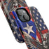 Puerto Rico Eagle Tough Magnetic Phone Case — Patriotic USA & PR Flag Design
