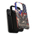 Puerto Rico Eagle Tough Magnetic Phone Case — Patriotic USA & PR Flag Design