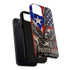 Puerto Rico Eagle Tough Magnetic Phone Case — Patriotic USA & PR Flag Design