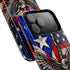 Puerto Rico Eagle Tough Magnetic Phone Case — Patriotic USA & PR Flag Design