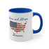 11oz Accent American Flag Stars And Stripes Mug