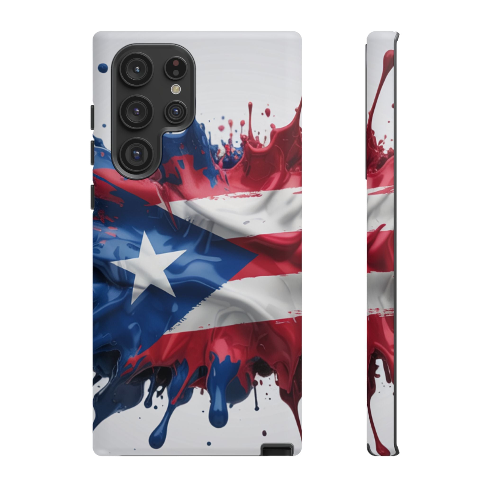 Phone Case For Samsung- Paint Splash Puerto Rican Flag