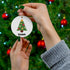 Personalized Name Ceramic Ornament Featuring A Christmas tree