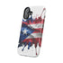 Puerto Rican Flag Paint Splash Design 17-13 - Magnetic Compatible