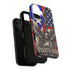 Puerto Rico Eagle Tough Magnetic Phone Case — Patriotic USA & PR Flag Design