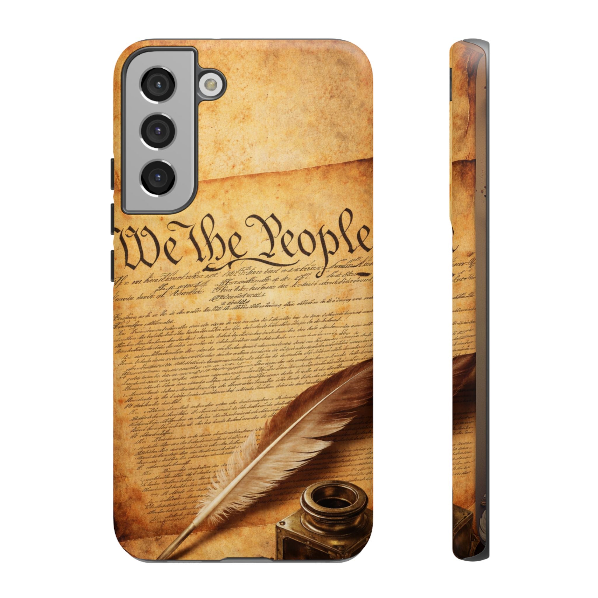 Phone Case — "We the People" Constitution Design with Quill & Ink (Patriotic)