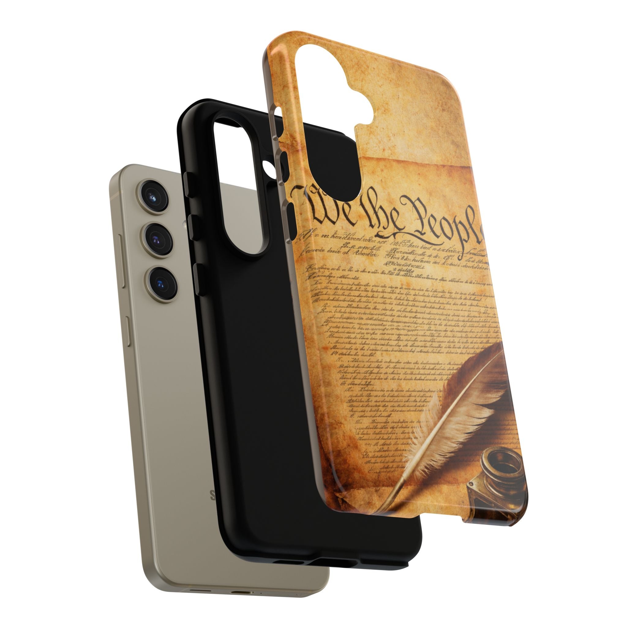 Phone Case — "We the People" Constitution Design with Quill & Ink (Patriotic)