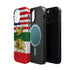 Persian Lion & Dove Magnetic Phone Case — Impact-Resistant iPhone Cover