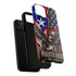 Puerto Rico Eagle Tough Magnetic Phone Case — Patriotic USA & PR Flag Design