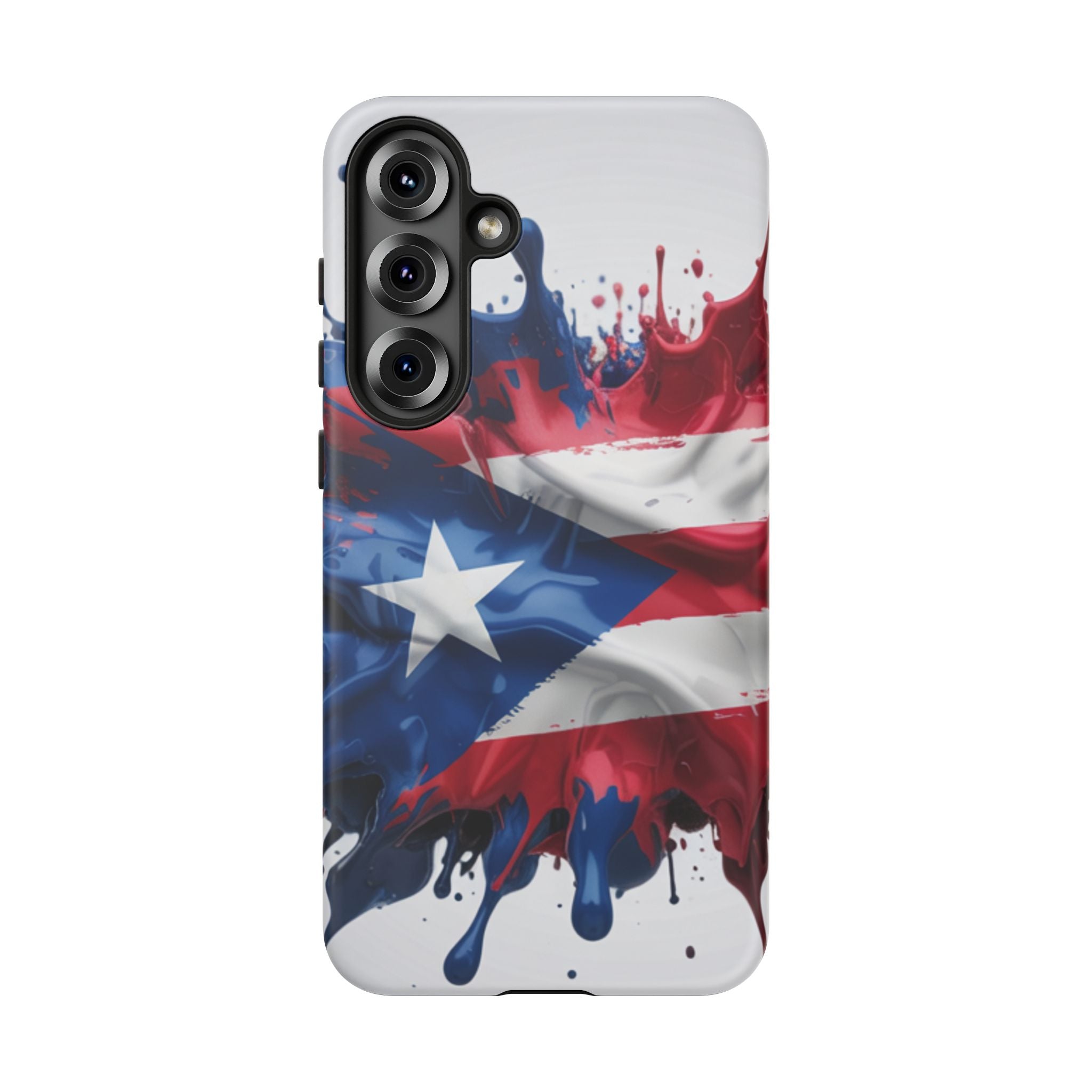 Phone Case For Samsung- Paint Splash Puerto Rican Flag