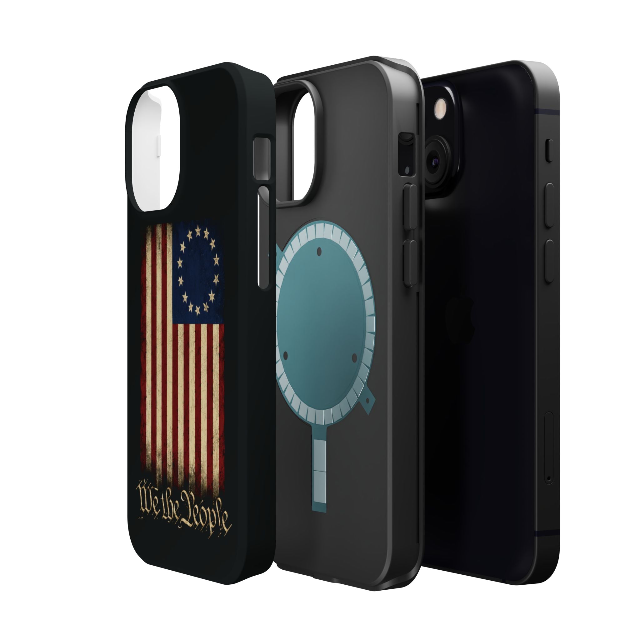Phone Case — Vintage Betsy Ross Flag "We the People" Magnetic Impact-Resistant Case