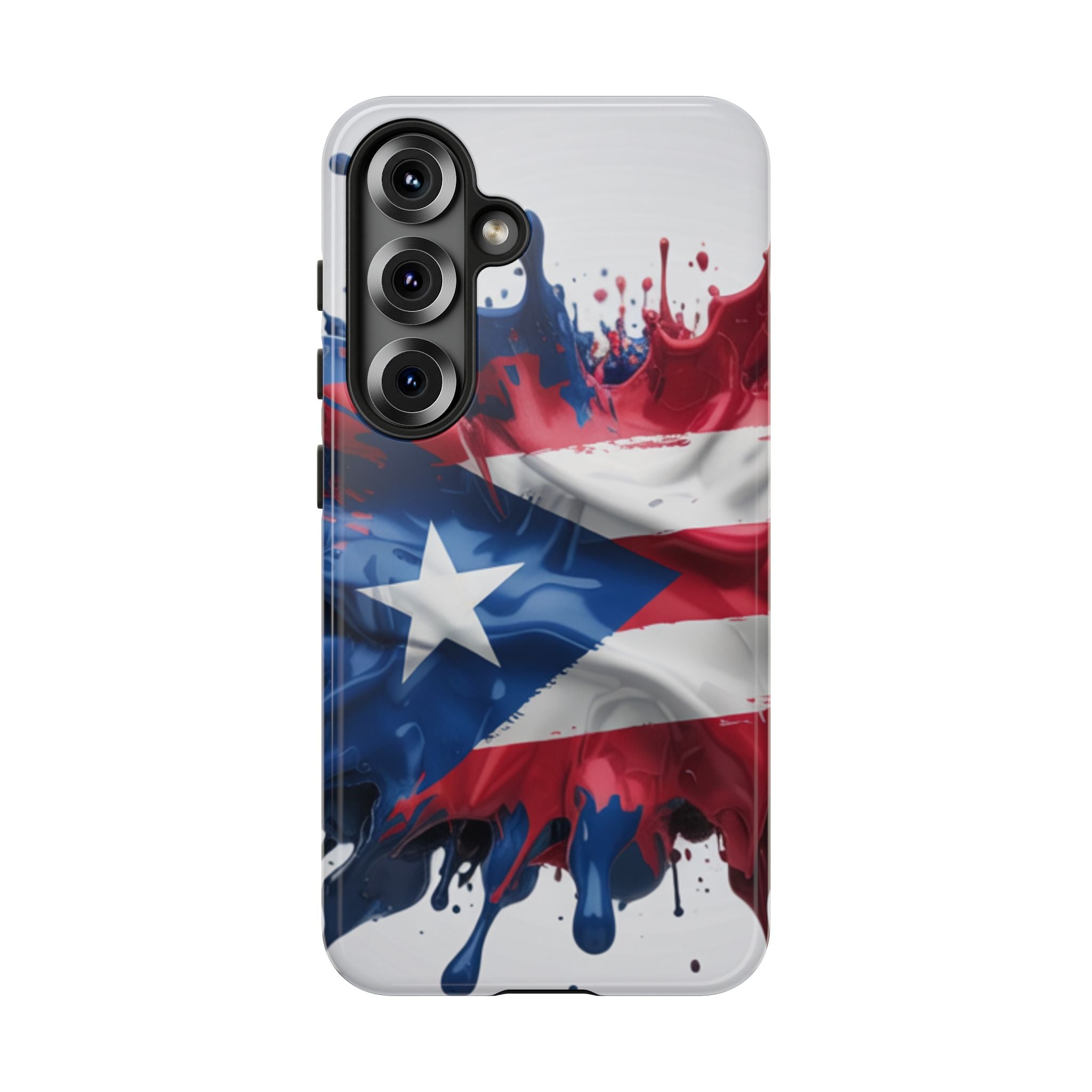 Phone Case For Samsung- Paint Splash Puerto Rican Flag