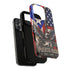 Puerto Rico Eagle Tough Magnetic Phone Case — Patriotic USA & PR Flag Design