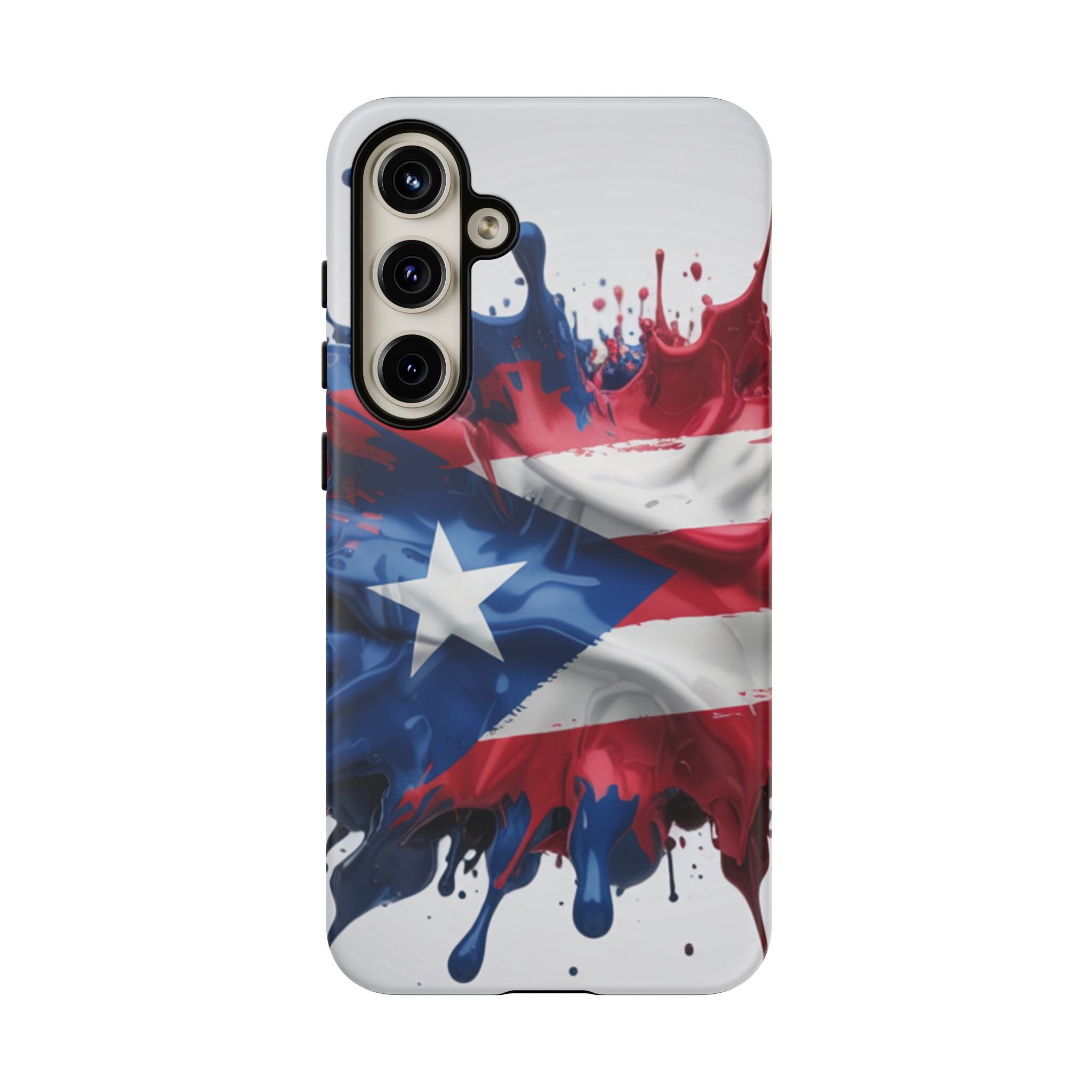 Phone Case For Samsung- Paint Splash Puerto Rican Flag