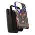 Puerto Rico Eagle Tough Magnetic Phone Case — Patriotic USA & PR Flag Design