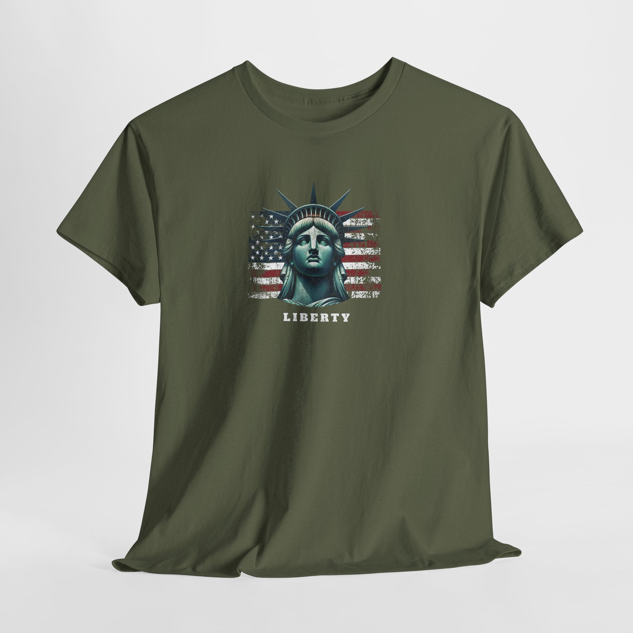 Statue of Liberty with American Flag "Liberty" Graphic