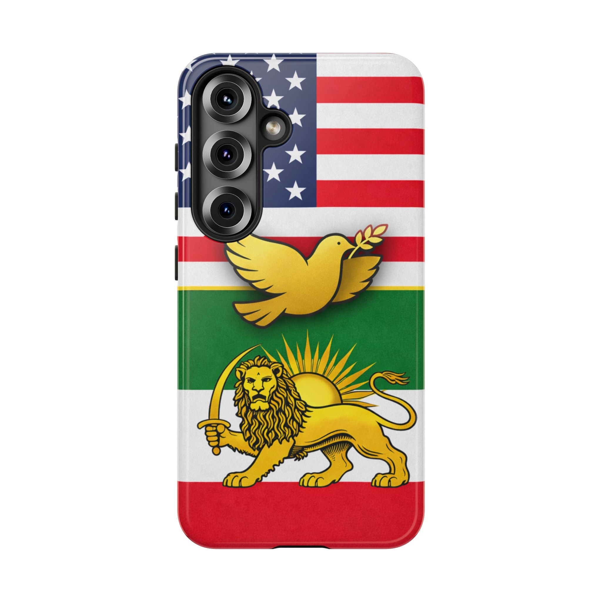 Iranian Lion & Dove Flag Phone Case — Persian Pride Patriotic Protective Case