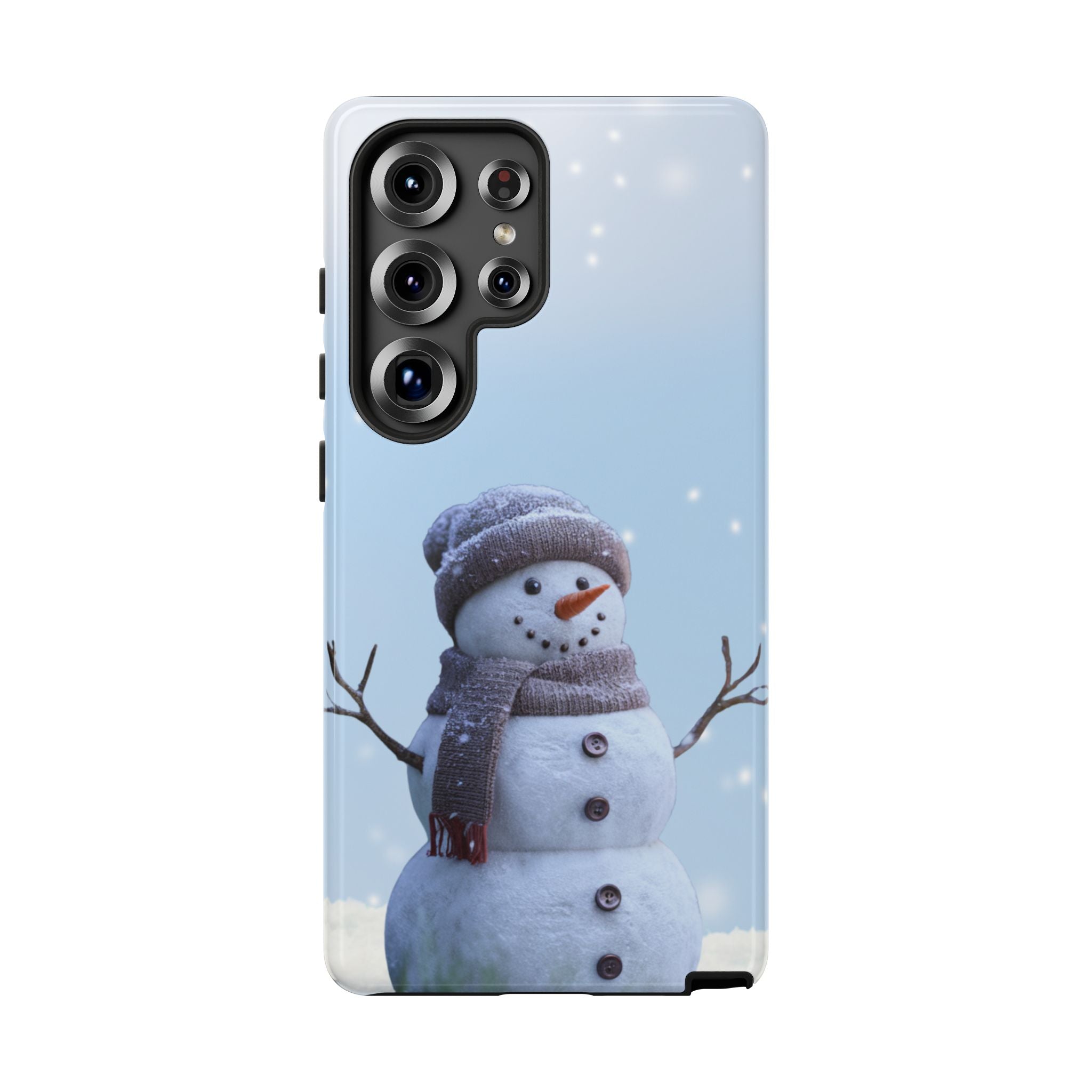 Winter Snowman Phone Case  Fits Samsuns s10-25 & Google Pixel