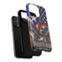Puerto Rico Eagle Tough Magnetic Phone Case — Patriotic USA & PR Flag Design