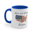 11oz Accent American Flag Stars And Stripes Mug