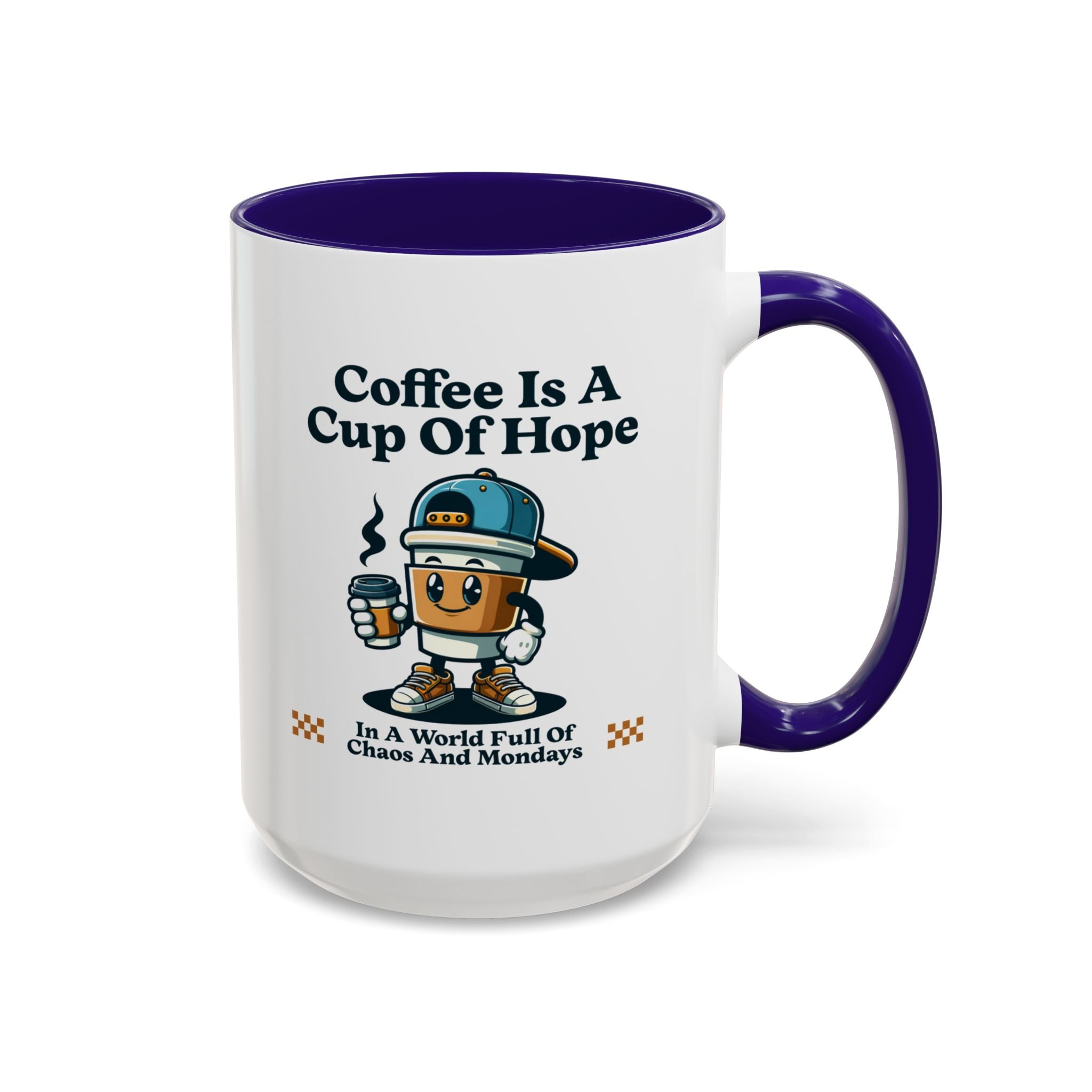 Coffee Is a Cup of Hope 15oz Mug — Colorful Ceramic Coffee Cup
