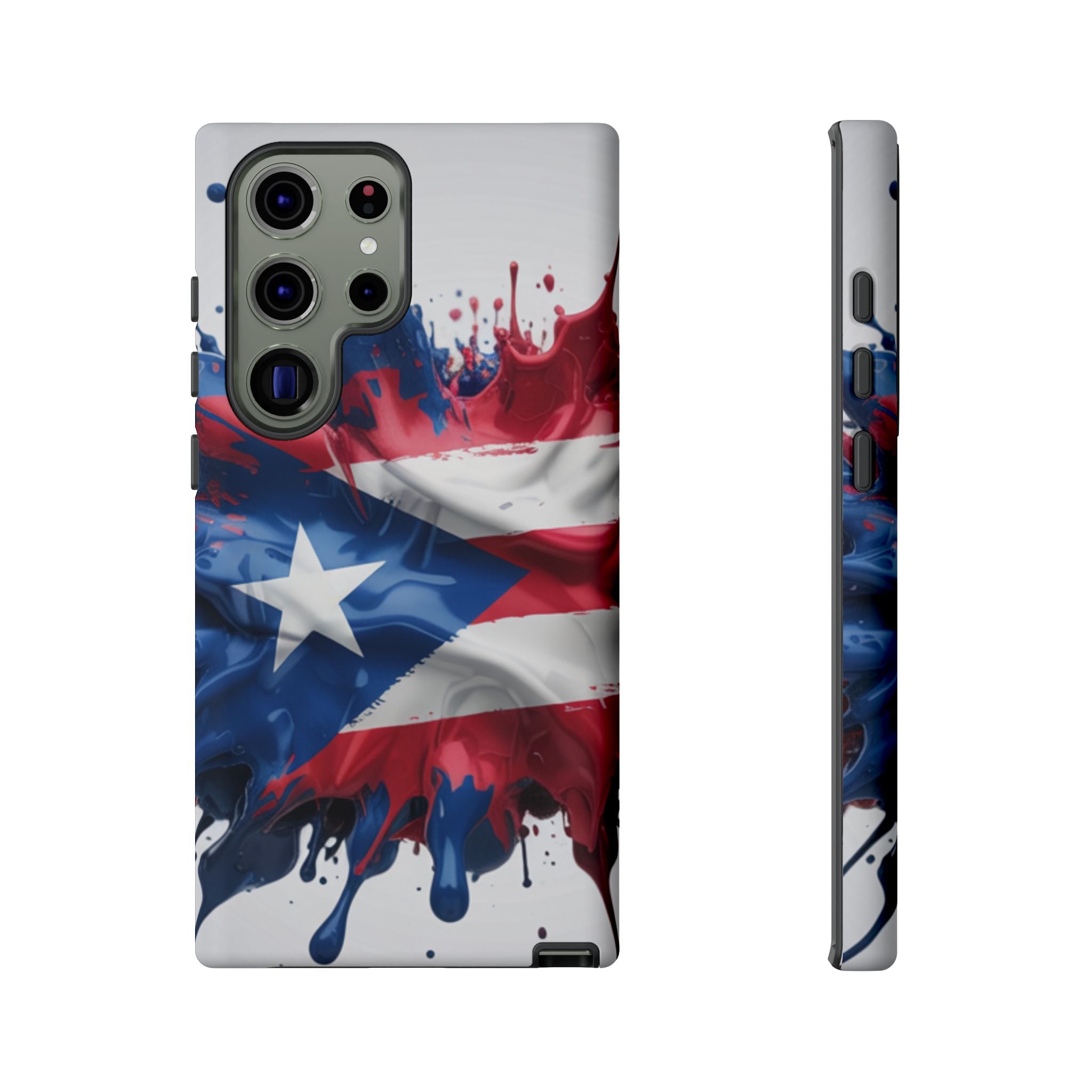 Phone Case For Samsung- Paint Splash Puerto Rican Flag
