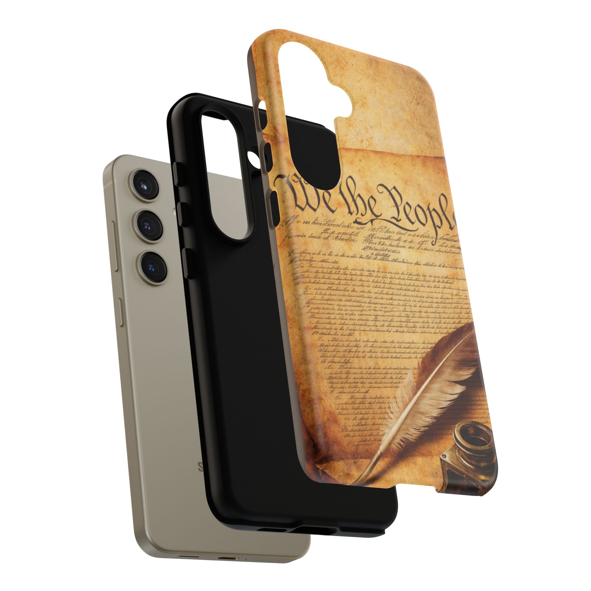 Phone Case — "We the People" Constitution Design with Quill & Ink (Patriotic)