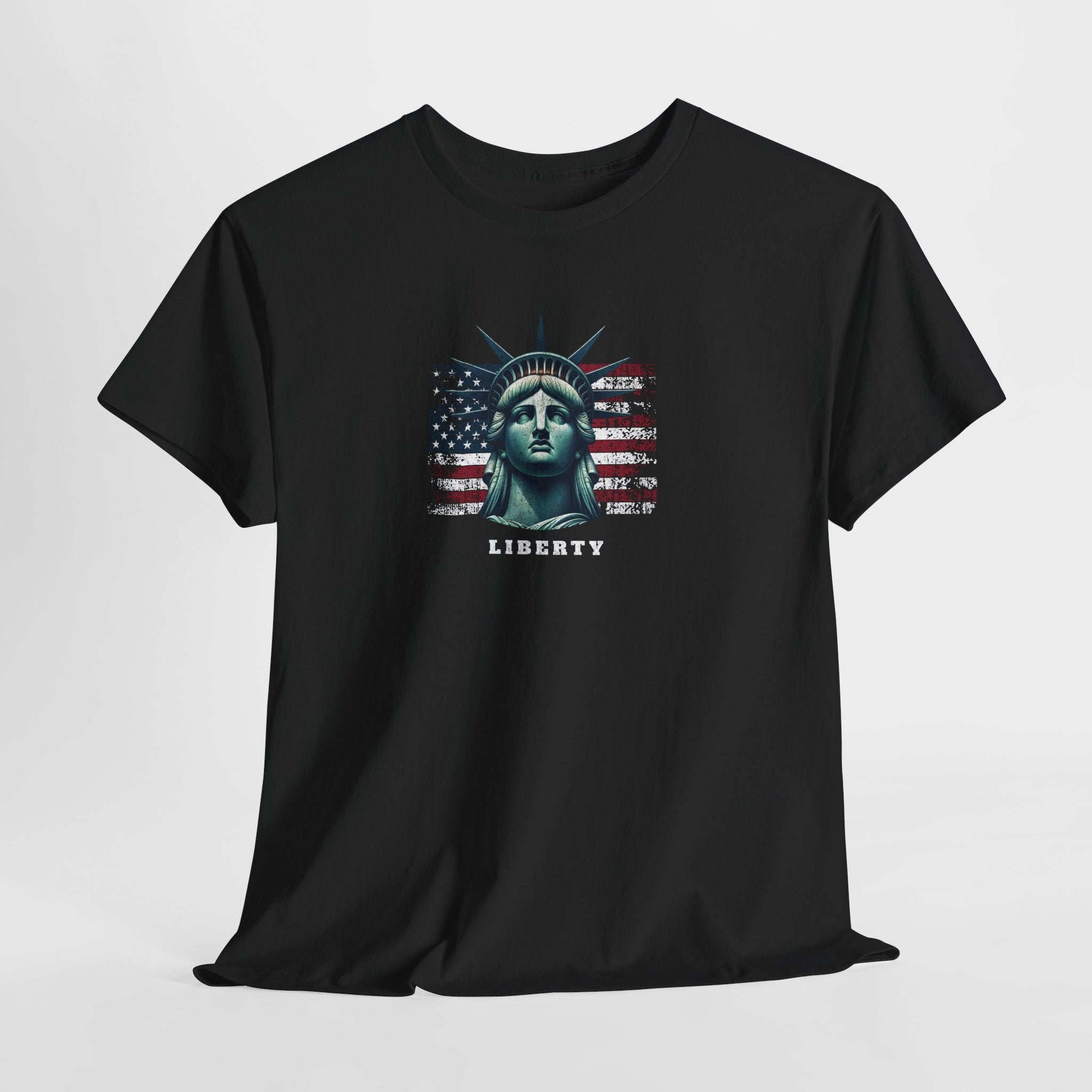 Statue of Liberty with American Flag "Liberty" Graphic